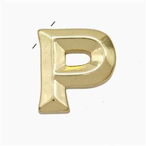 Copper Letter-P Pendant Gold Plated, approx 15-18mm [FN47211]