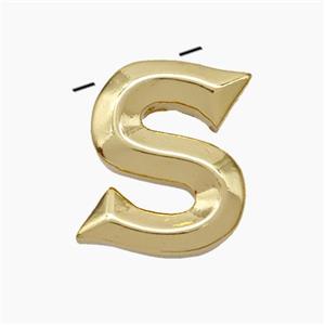 Copper Letter-S Pendant Gold Plated, approx 15-18mm [FN47214]