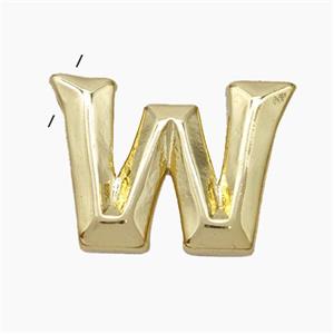 Copper Letter-W Pendant Gold Plated, approx 15-18mm [FN47218]