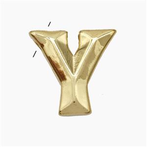 Copper Letter-Y Pendant Gold Plated, approx 15-18mm [FN47220]