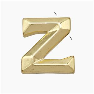Copper Letter-Z Pendant Gold Plated, approx 15-18mm [FN47221]