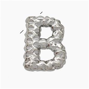 Copper Letter-B Pendant Platinum Plated, approx 13-22mm [FN47224]