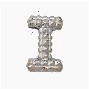 Copper Letter-I Pendant Platinum Plated, approx 13-22mm [FN47231]