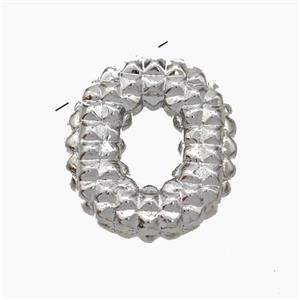 Copper Letter-O Pendant Platinum Plated, approx 13-22mm [FN47237]