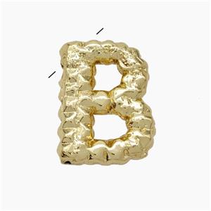 Copper Letter-B Pendant Gold Plated, approx 13-22mm [FN47251]