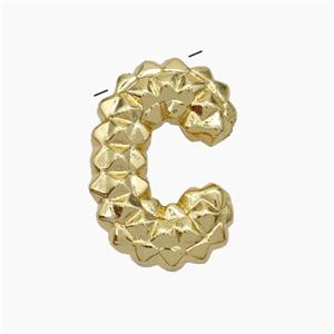 Copper Letter-C Pendant Gold Plated, approx 13-22mm [FN47252]