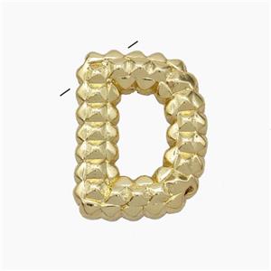 Copper Letter-D Pendant Gold Plated, approx 13-22mm [FN47253]