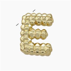 Copper Letter-E Pendant Gold Plated, approx 13-22mm [FN47254]
