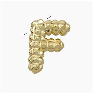 Copper Letter-F Pendant Gold Plated, approx 13-22mm [FN47255]