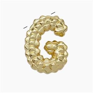 Copper Letter-G Pendant Gold Plated, approx 13-22mm [FN47256]