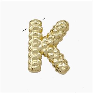 Copper Letter-K Pendant Gold Plated, approx 13-22mm [FN47260]