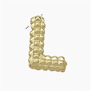 Copper Letter-L Pendant Gold Plated, approx 13-22mm [FN47261]