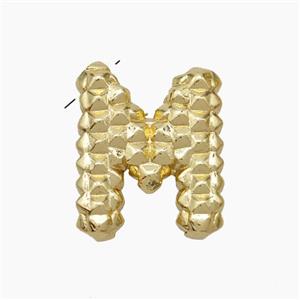 Copper Letter-M Pendant Gold Plated, approx 13-22mm [FN47262]