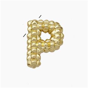 Copper Letter-P Pendant Gold Plated, approx 13-22mm [FN47265]