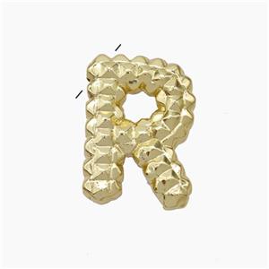 Copper Letter-R Pendant Gold Plated, approx 13-22mm [FN47267]