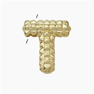 Copper Letter-T Pendant Gold Plated, approx 13-22mm [FN47269]