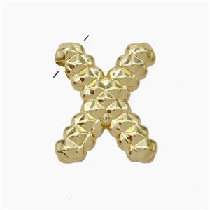 Copper Letter-X Pendant Gold Plated, approx 13-22mm [FN47273]
