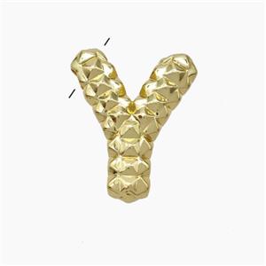 Copper Letter-Y Pendant Gold Plated, approx 13-22mm [FN47274]