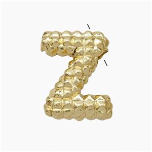 Copper Letter-Z Pendant Gold Plated, approx 13-22mm [FN47275]