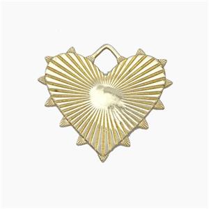 Copper Heart Pendant Gold Plated, approx 30mm [FN47558]