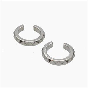 Copper Clip Earrings Platinum Plated, approx 15mm [FN47684]