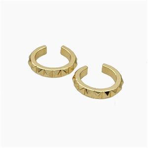 Copper Clip Earrings Gold Plated, approx 15mm [FN47685]