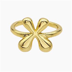 Copper Letter-X Rings Gold Plated, approx 10-15mm, 18mm dia [FN47921]