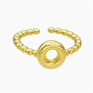 Copper Letter-O Rings Gold Plated, approx 8-10mm, 18mm dia [FN47965]