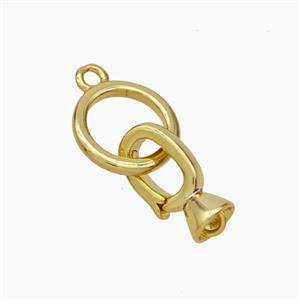 Copper Clasp Cord-End Gold Plated, approx 10mm, 5-12mm [FN48030]