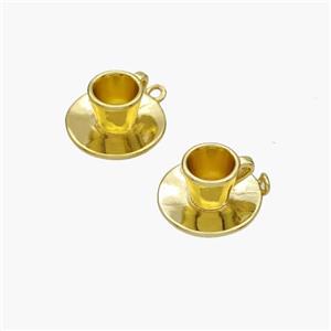 Copper Teacup Pendant Gold Plated, approx 6.5-13mm [FN48766]