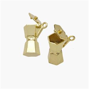 Copper Teacup Pendant Gold Plated, approx 8-14mm [FN48768]
