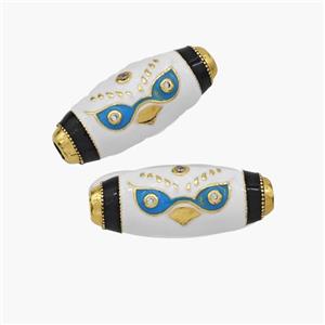Copper Rice Beads Enamel Bird Gold Plated, approx 9-22mm [FN48813]