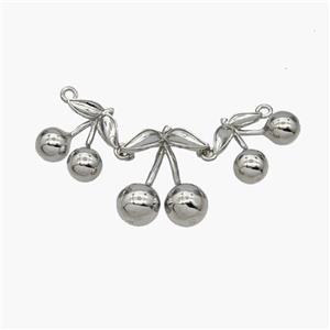Copper Cherry Pendant Platinum Plated, approx 13mm, 13-20mm [FN48821]