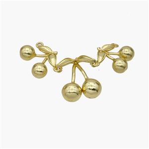 Copper Cherry Pendant Gold Plated, approx 13mm, 13-20mm [FN48822]