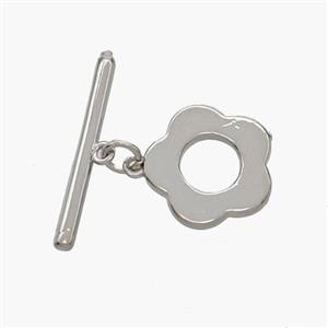 Copper Toggle Clasp Platinum Plated, approx 12.5mm, 20mm [FN48827]