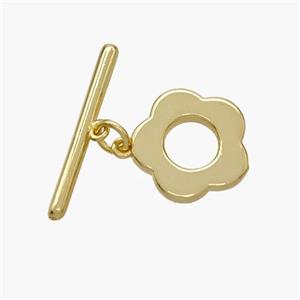 Copper Toggle Clasp Gold Plated, approx 12.5mm, 20mm [FN48828]