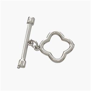 Copper Toggle Clasp Platinum Plated, approx 13mm, 20mm [FN48829]