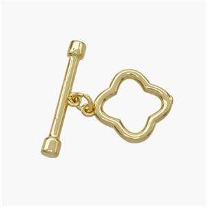 Copper Toggle Clasp Gold Plated, approx 13mm, 20mm [FN48830]