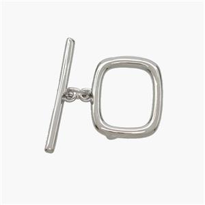 Copper Toggle Clasp Platinum Plated, approx 11-14mm, 20mm [FN48831]