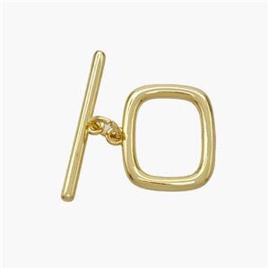 Copper Toggle Clasp Gold Plated, approx 11-14mm, 20mm [FN48832]