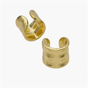 Copper Clip Earrings Gold Plated, approx 11mm, 12mm dia [FN49012]