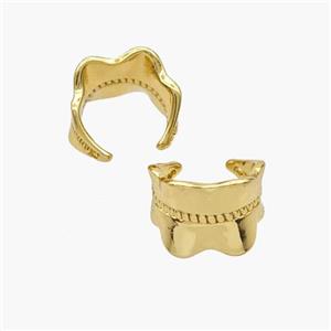 Copper Clip Earrings Gold Plated, approx 10mm, 13mm dia [FN49031]