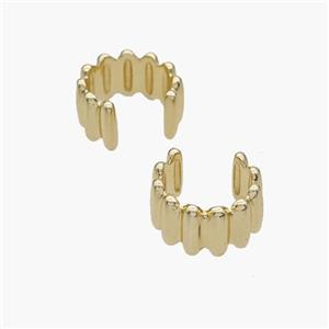 Copper Clip Earrings Gold Plated, approx 8mm, 14mm dia [FN49097]
