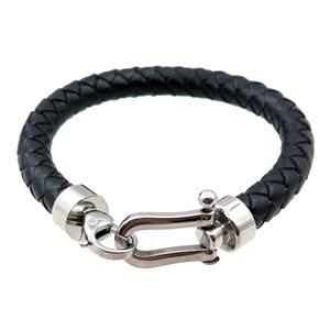 PU leather bracelets, approx 8mm, 60mm dia [FR10134]