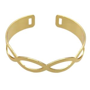 copper bangle, adjustable, gold plated, approx 13mm, 60mm dia [FR10190]