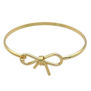 copper bangle, adjustable, gold plated, approx 3-17mm, 60mm dia [FR10193]