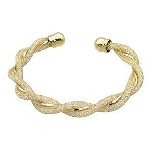 copper bangle, adjustable, gold plated, approx 8mm, 60mm dia [FR10217]