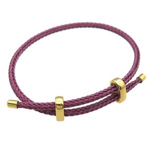 Tiger Tail Steel Bracelet, adjustable, approx 3mm thickness [FR10227]