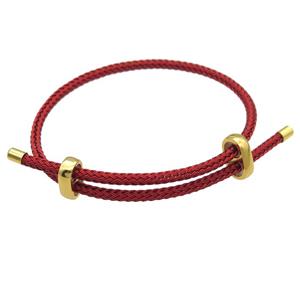 red Tiger Tail Steel Bracelet, adjustable, approx 3mm thickness [FR10237]