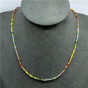 seed Glass Necklace, approx 2mm, 40-45cm length [FR10267]